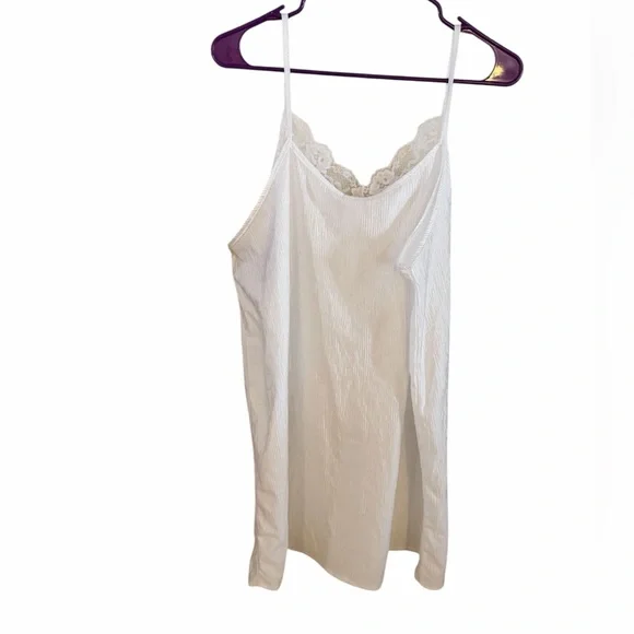 Private Moments White Lace Trim Women's slip or night gown size 2X vintage USA - Picture 2 of 7